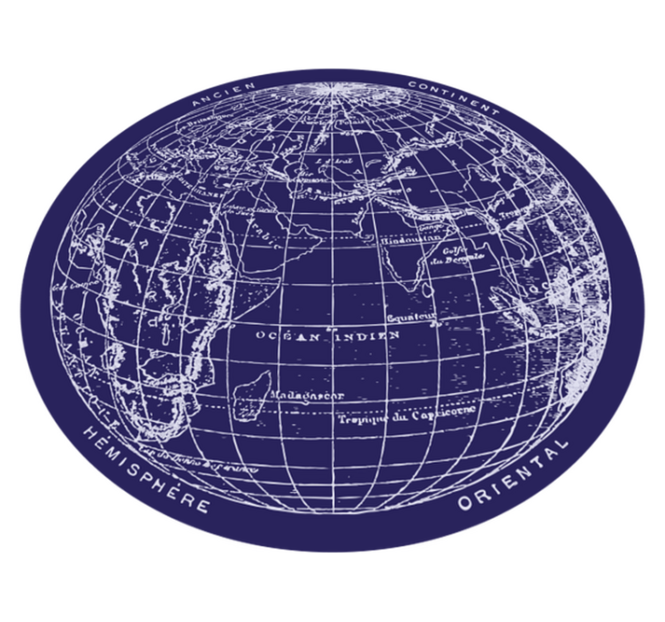 Tappeto vinile camera da letto mappa del mondo - TenStickers