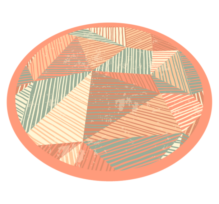 Tappeto vinile geometrico gioco di colori dei triangoli - TenStickers