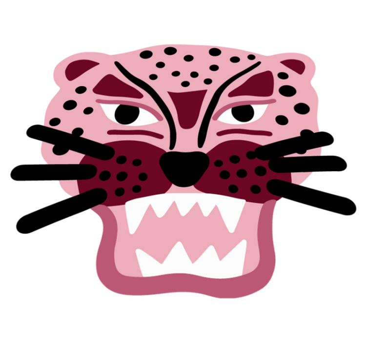 Tappeto vinile per bambini testa di leopardo feroce - TenStickers