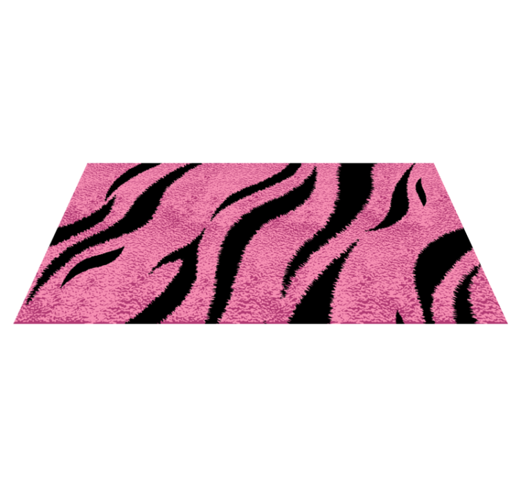 Tappeto vinile stampa animale strisce di zebra rosa - TenStickers