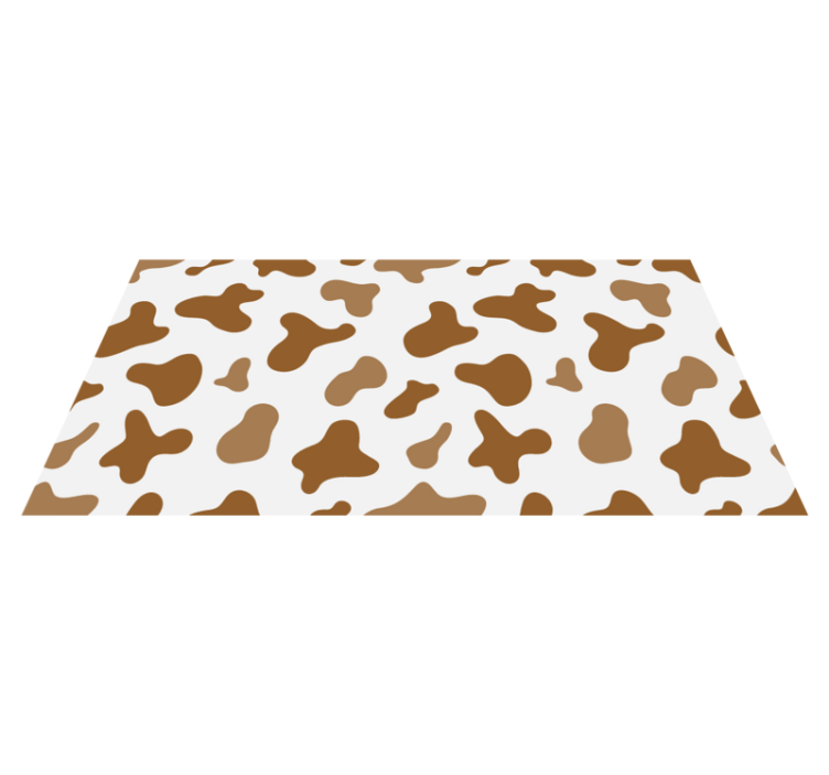 Tappeto vinile stampa animale design pelle di mucca marrone - TenStickers
