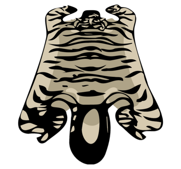 Tappeto vinile stampa animale eleganti strisce di tigre - TenStickers