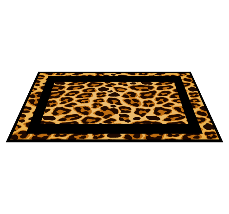 Tappeto vinile stampa animale contorno di leopardo - TenStickers