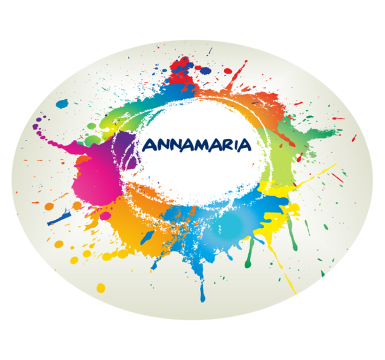 Tappeto in vinile con nome Piccoli colori - TenStickers