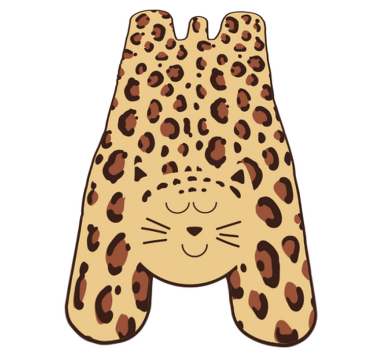 Tappeto vinile stampa animale leopardo felice - TenStickers