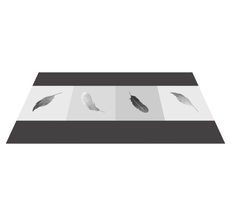 Tappeto vinile animali minimalismo delle piume - TenStickers