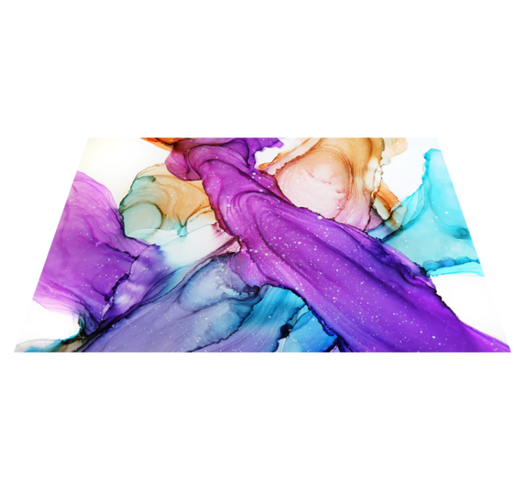 Tappeto vinile bagno vortici fluidi astratti - TenStickers