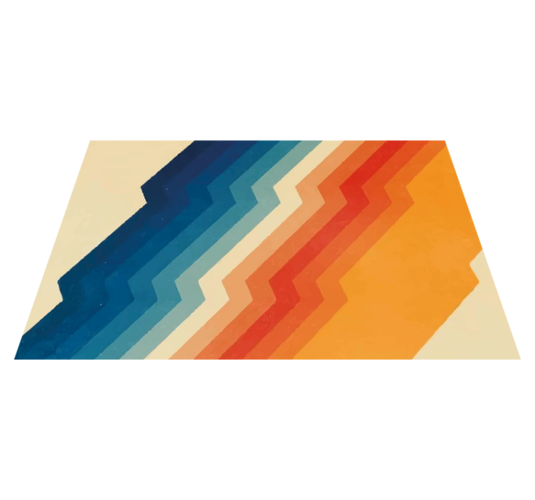 Tappeto in vinile strisce  fulmini anni '70 - TenStickers