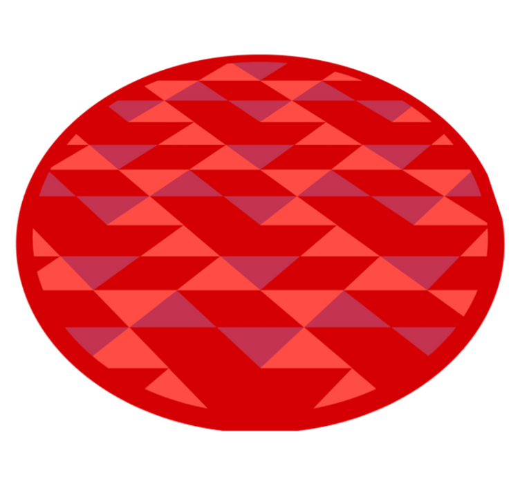 Tappeto vinile geometrico modello triangolo rosso - TenStickers