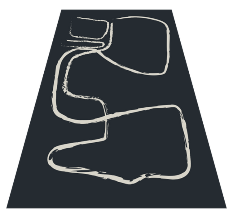 Tappeto vinile minimalista motivi di linee astratte - TenStickers