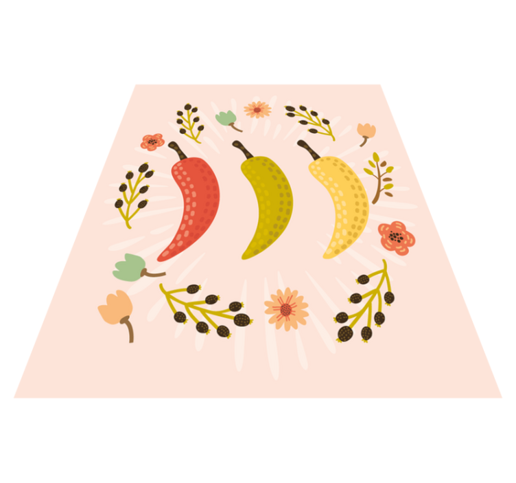 Tappeto pvc cucina peperoncini colorati - TenStickers