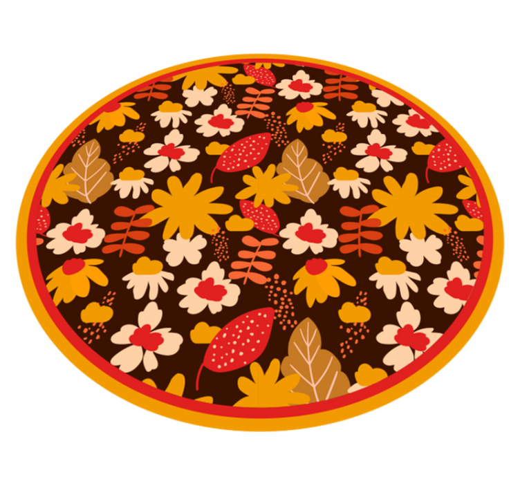 Tappeto vinile fiori motivo floreale allegro - TenStickers