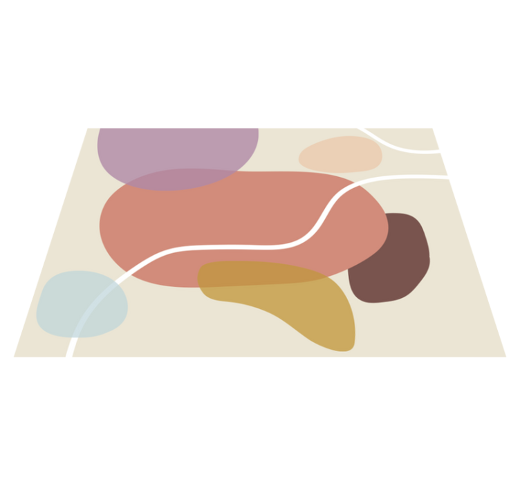 Tappeto vinile moderno forme organiche - TenStickers