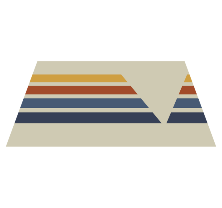 Tappeto vinile geometrico motivo a strisce chevron - TenStickers