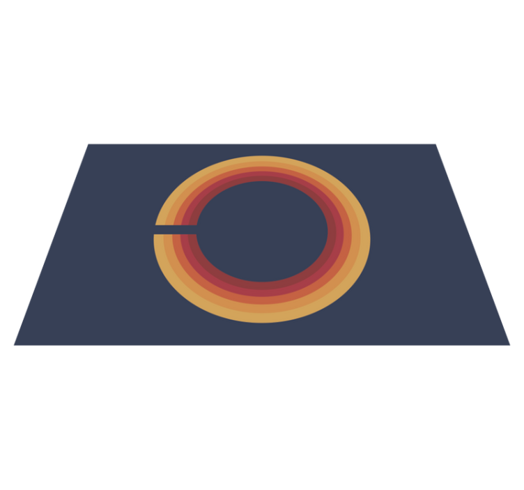 Tappeto vinile vintage design solare retrò - TenStickers