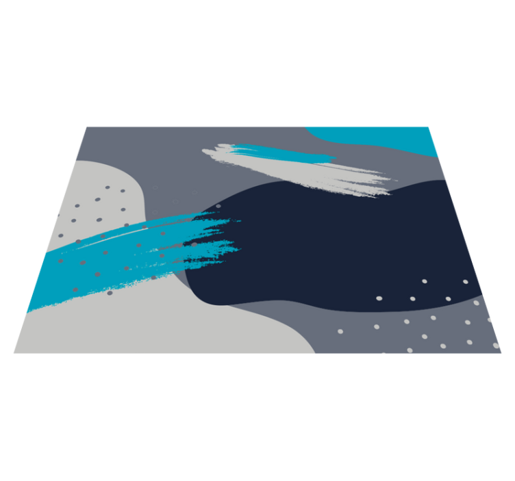 Tappeto vinile moderno motivo a schizzi astratti - TenStickers