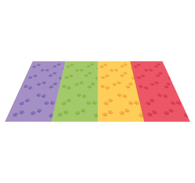 Tappeto vinile per bambini motivo a impronta di zampa - TenStickers