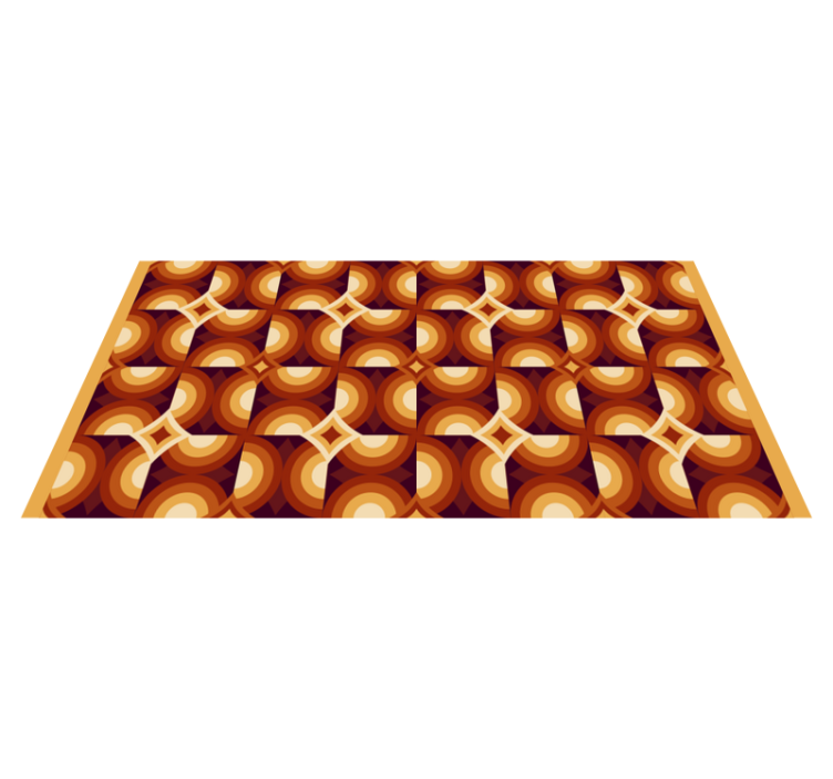 Tappeto vinile vintage motivo circolare retrò - TenStickers