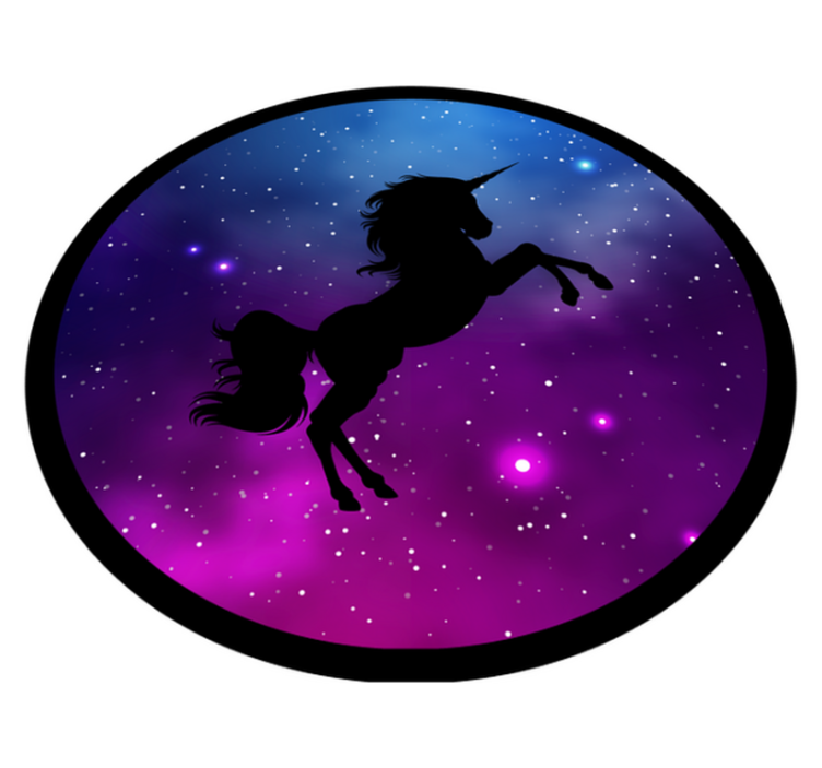Tappeto vinile per bambini scena magica dell'unicorno - TenStickers