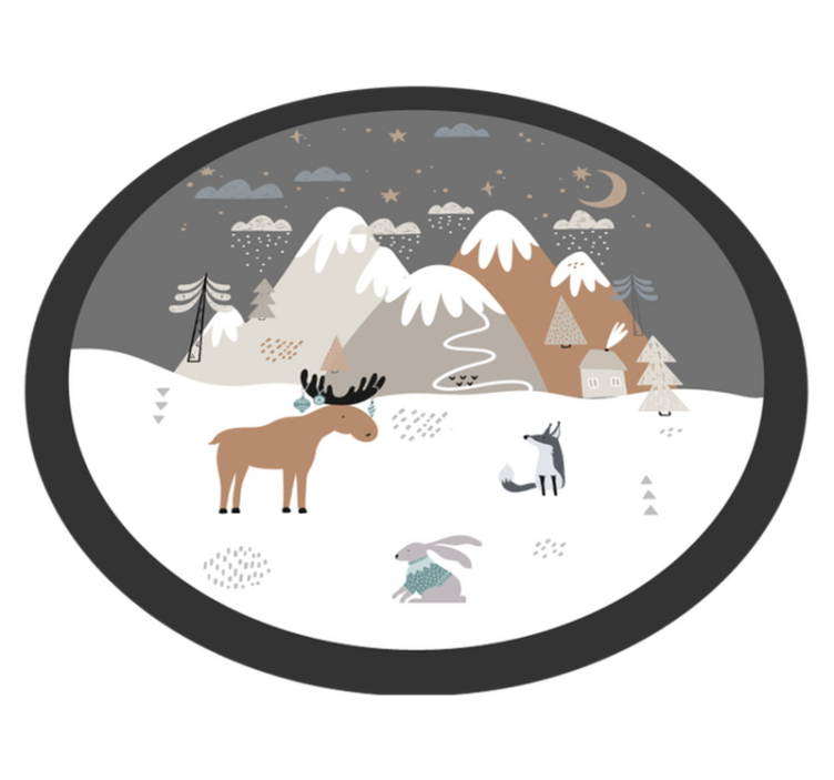 Tappeto vinile bebé scena selvaggia e bizzarra - TenStickers