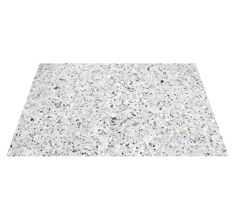 Tappeto in vinile con testi Terrazzo grigio - TenStickers