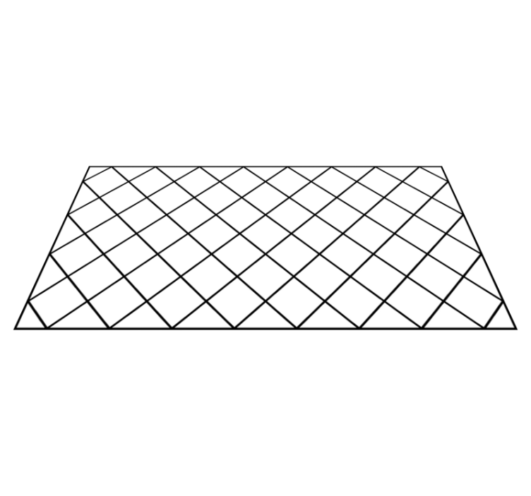 Tappeto vinile geometrico eleganti motivi neri - TenStickers