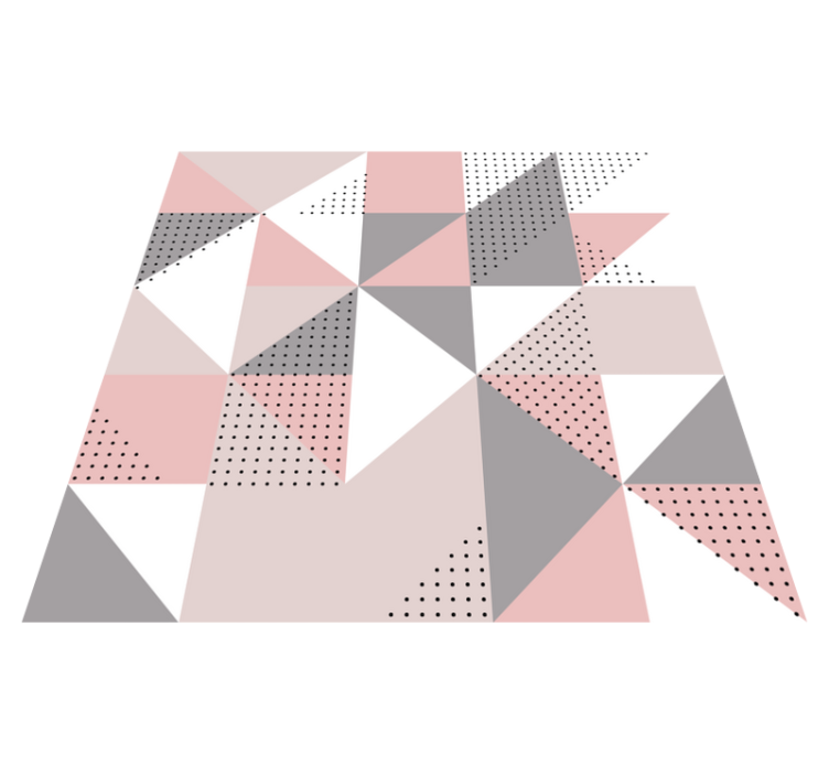 Tappeto vinile geometrico segmenti di colore triangolari - TenStickers