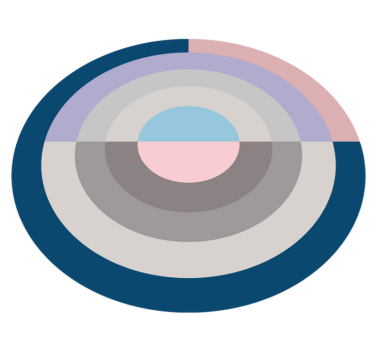 Tappeto vinile moderno tavolozza di colori circolare - TenStickers