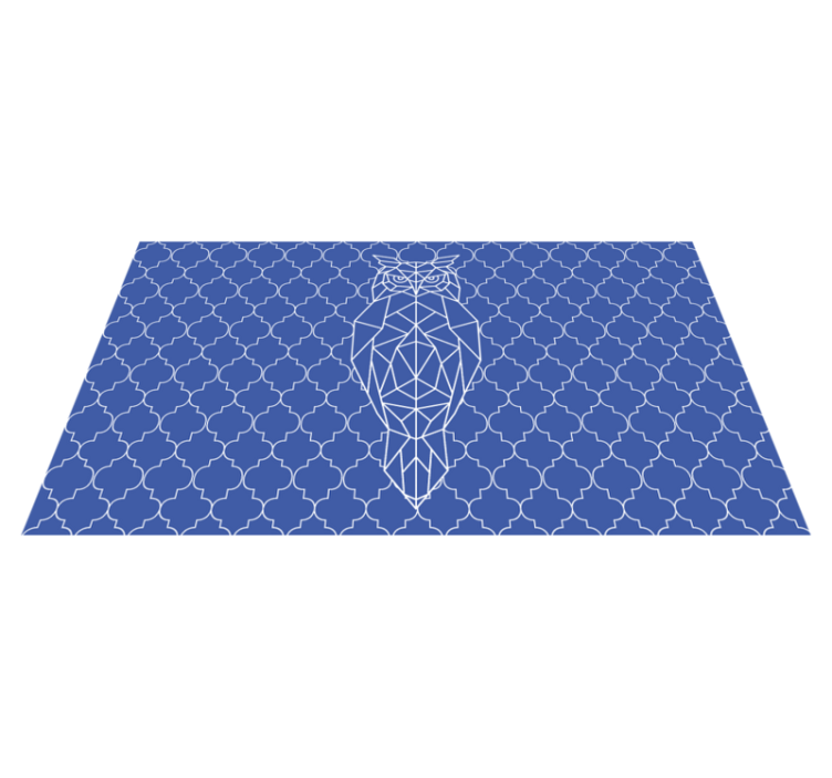 Tappeto vinile animali motivo geometrico del gufo - TenStickers