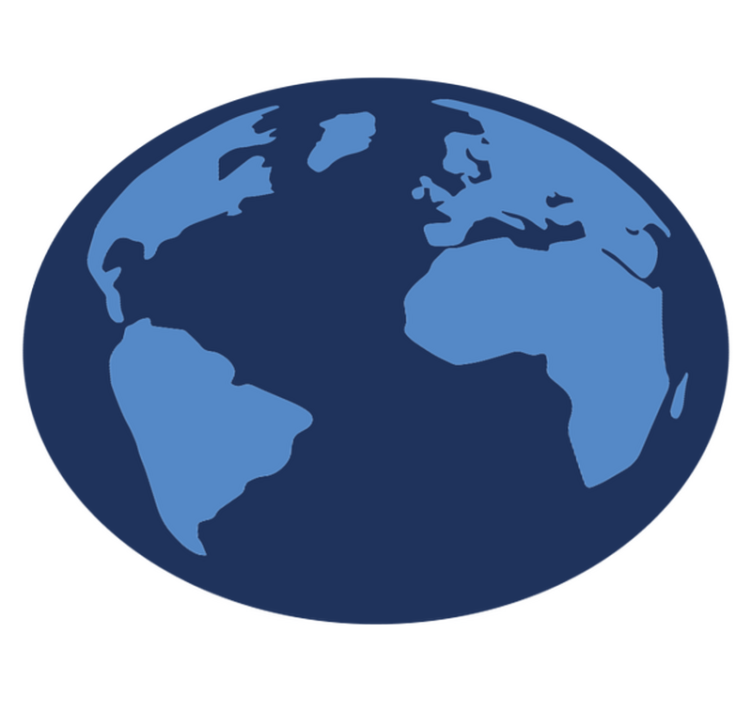 Tappeto vinile mappamondo rappresentazione del globo - TenStickers