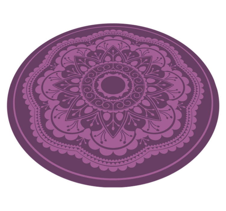 Tappeto vinile Mandala disegno circolare viola - TenStickers