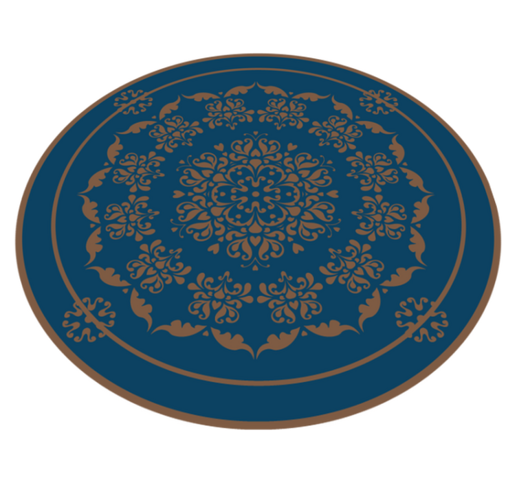 Tappeto vinile Mandala elegante motivo rotondo - TenStickers