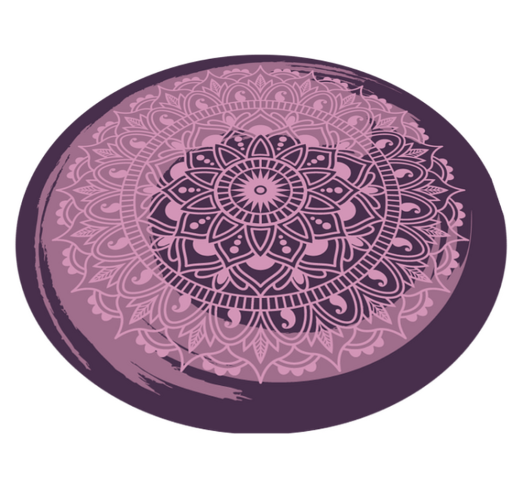 Tappeto vinile Mandala elaborato motivo rosa - TenStickers