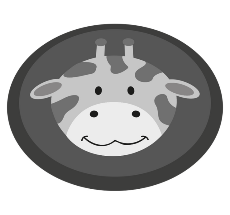 Tappeto vinile bebé cucciolo di giraffa grigio - TenStickers