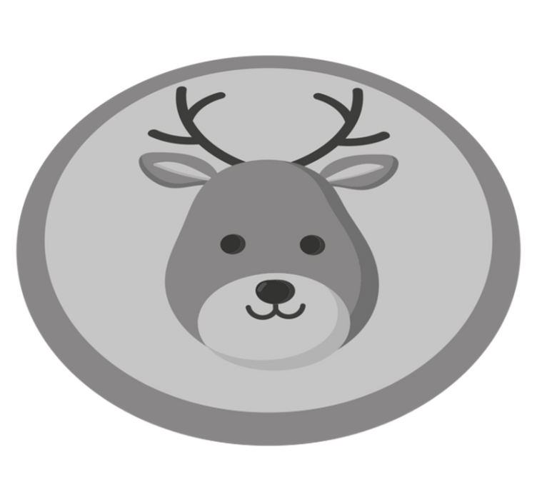 Tappeto vinile bebé cerbiatto grigio - TenStickers