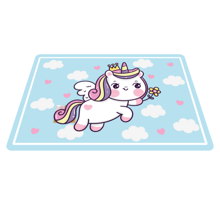 Tappeto vinile per bambini fantasia di unicorno carino - TenStickers