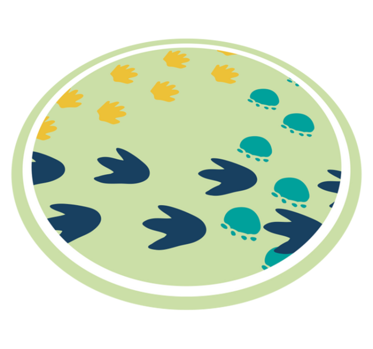 Tappeto vinile per bambini disegno di impronte di dinosauro - TenStickers