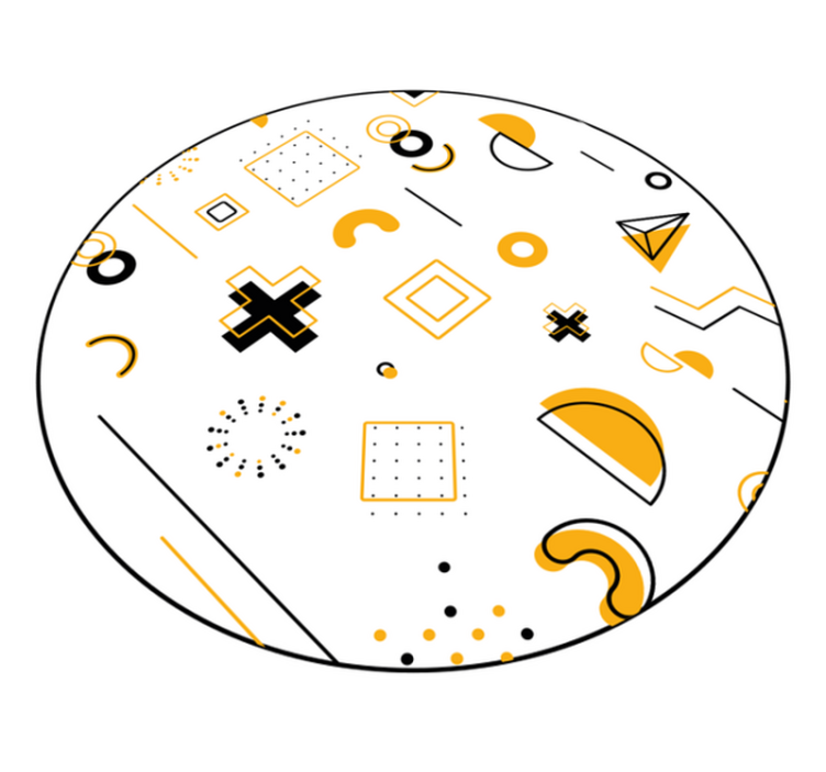 Tappeto vinile geometrico forme matematiche moderne - TenStickers