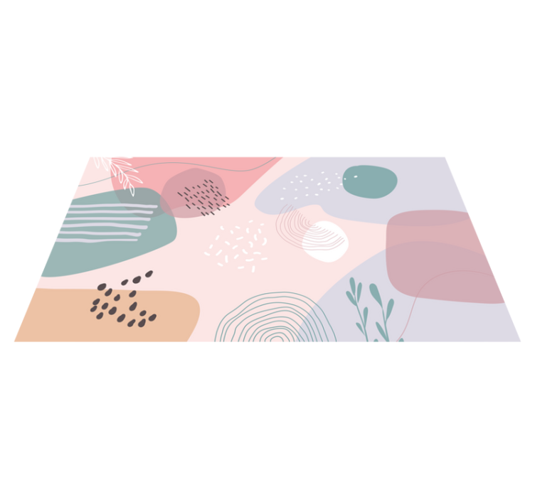Tappeto vinile moderno forme morbide astratte - TenStickers