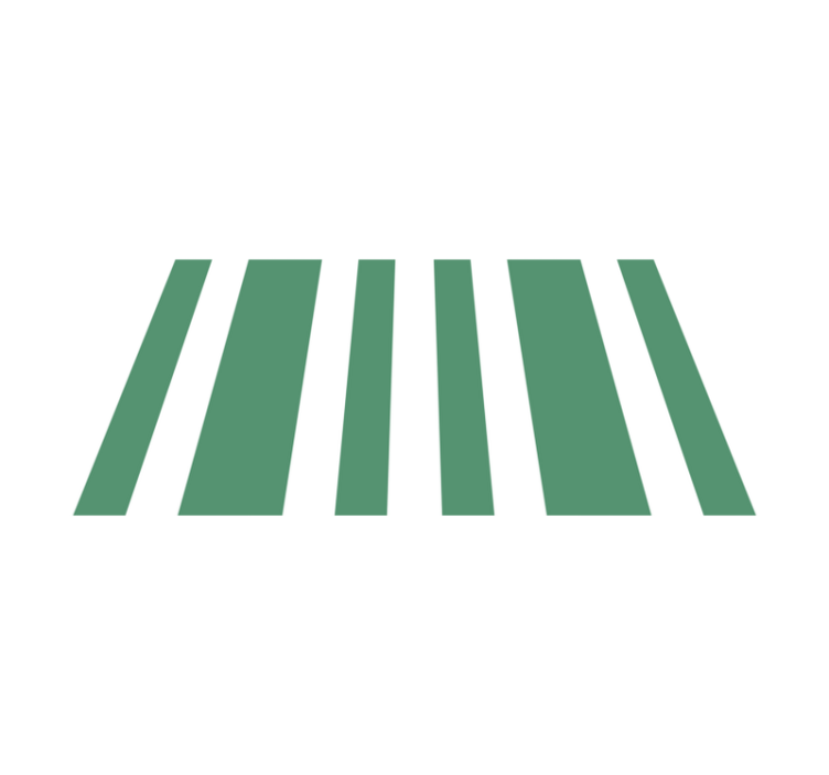 Tappeto vinile strisce verde e bianco - TenStickers