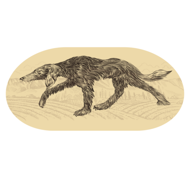 Tappeto vinile animali elegante sagoma canina - TenStickers