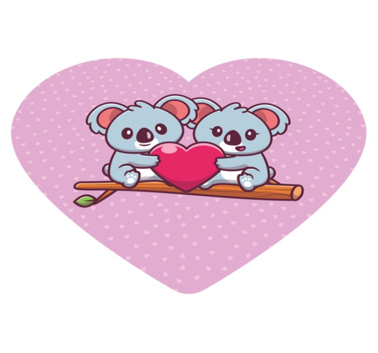 Tappeto vinile per bambini koala adorabili abbraccianti - TenStickers