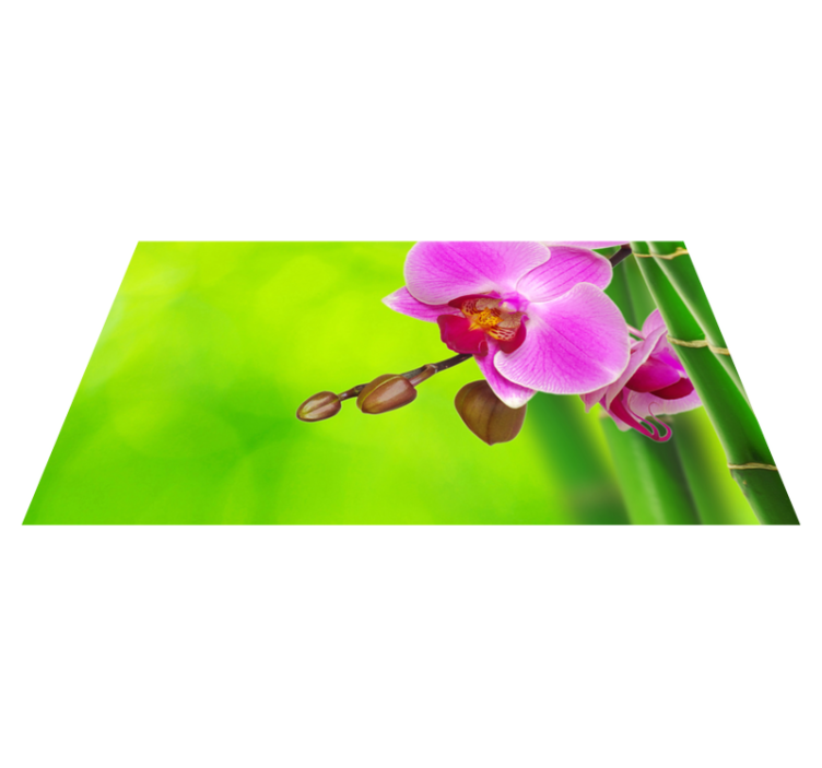 Tappeto vinile fiori delizia dei fiori di orchidea - TenStickers