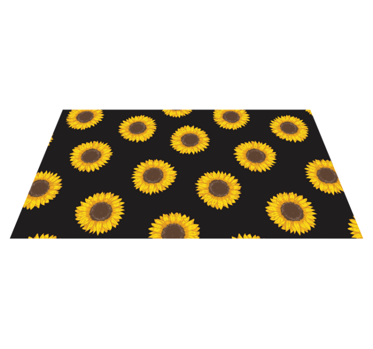 Tappeto vinile fiori motivo a girasole - TenStickers