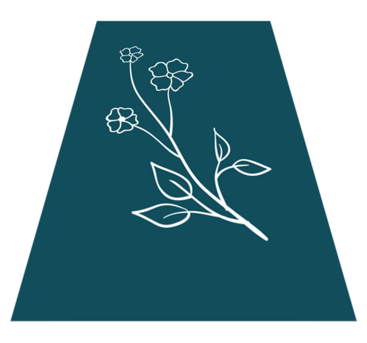 Tappeto vinile fiori stelo floreale espressivo - TenStickers