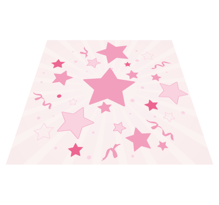 Tappetto vinile stelle motivo festivo rosa - TenStickers