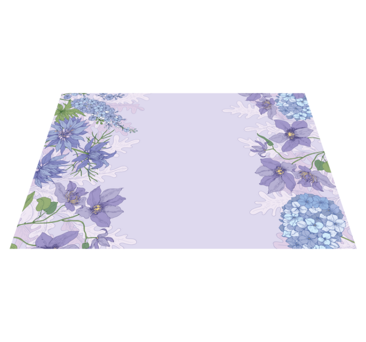 Tappeto vinile fiori accenti floreali lavanda - TenStickers