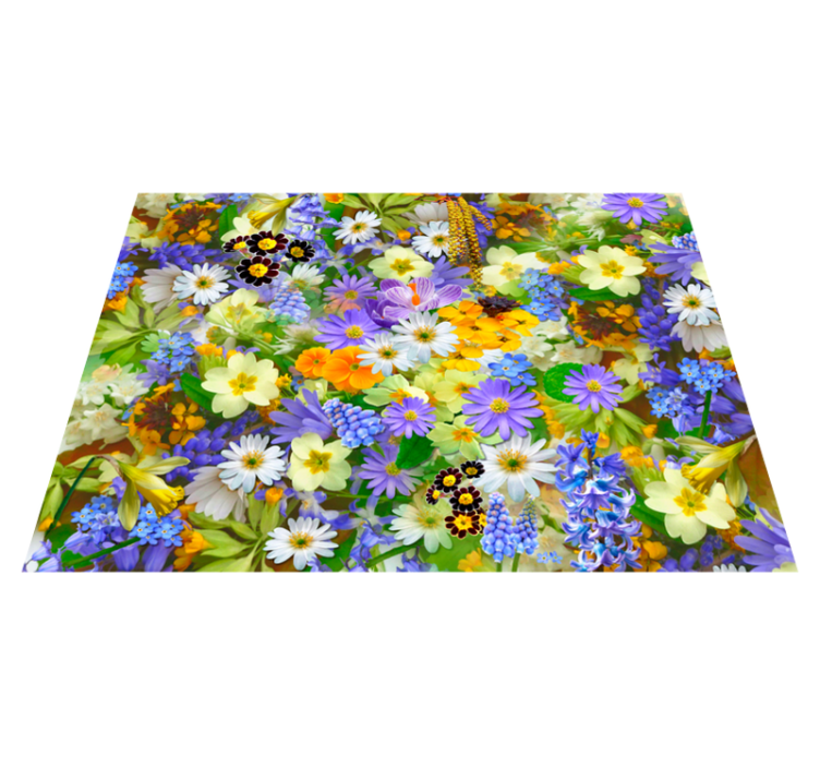 Tappeto vinile fiori concetto di fiore vivace - TenStickers