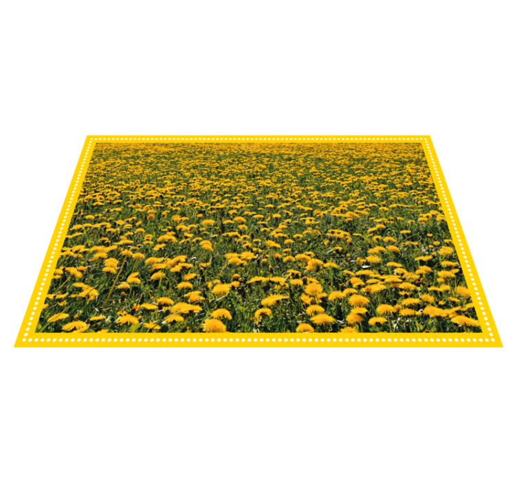Tappeto vinile fiori campo di girasoli - TenStickers
