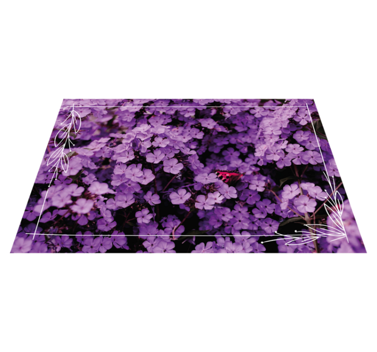 Tappeto vinile fiori sfumature viola - TenStickers